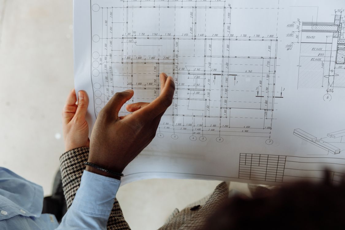 House plans and drawings used to plan a refurbishment