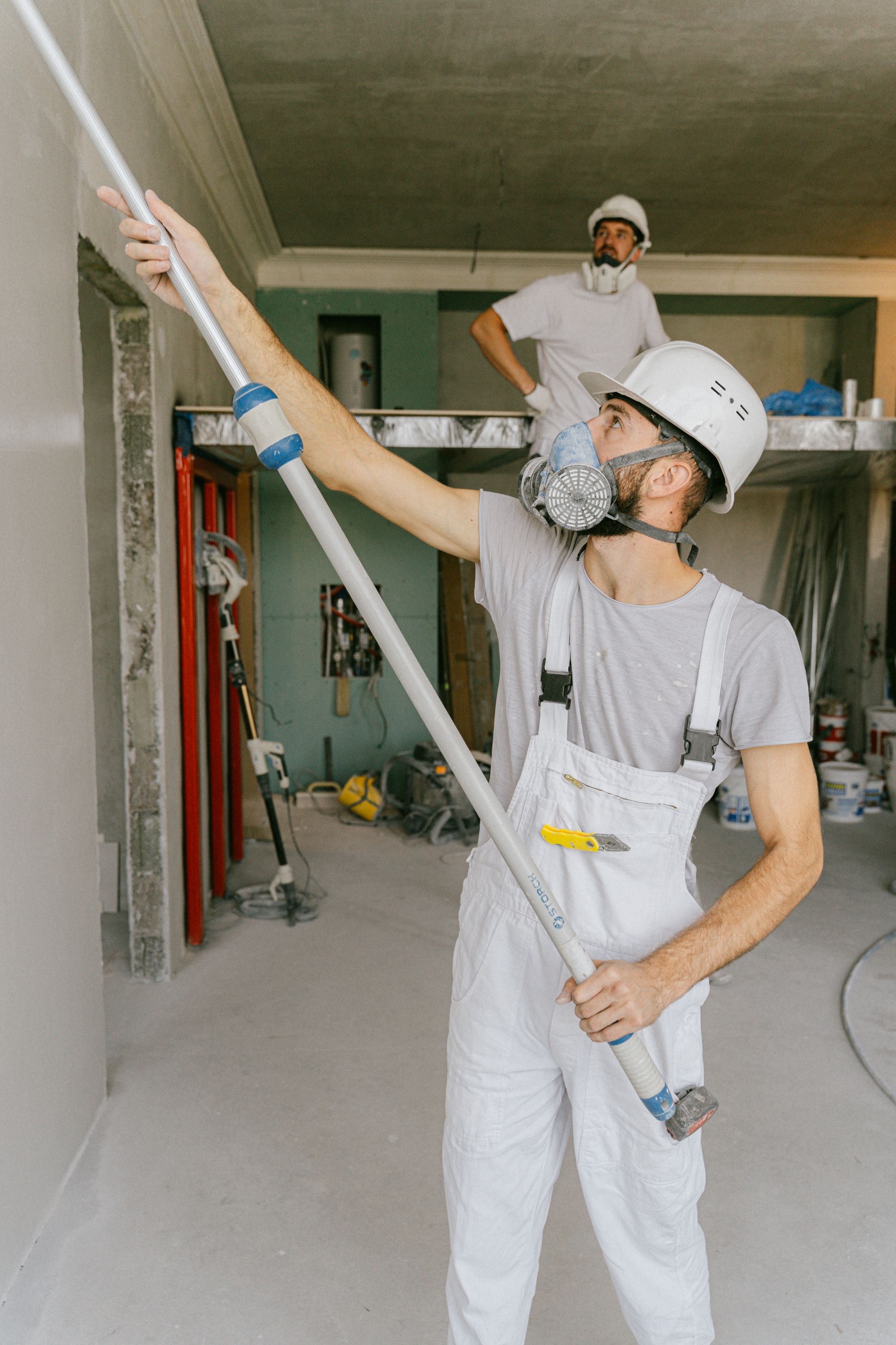 Site operatives carrying out building work